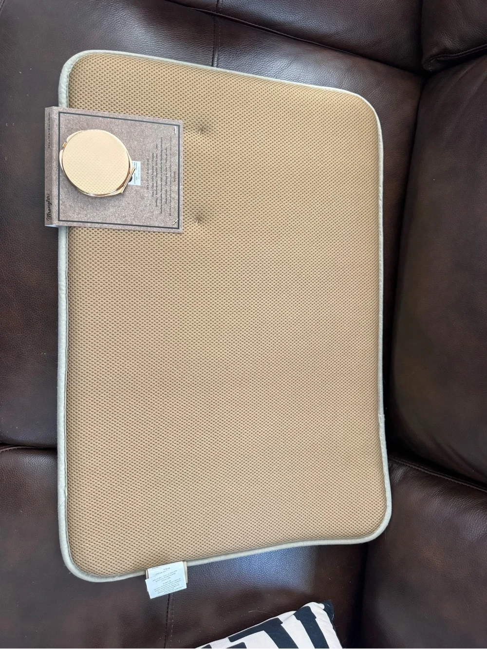 Wrangler Navy and White Geometric Bath Mat